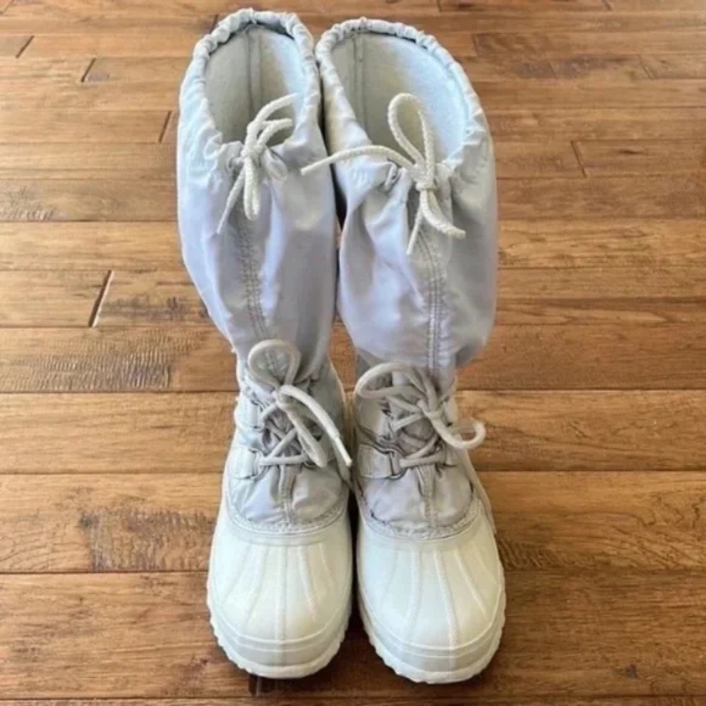 Sorel Snowlion Tall Winter Snow Boots Insulated White & Cream US Women's Size 6 - Picture 7 of 15